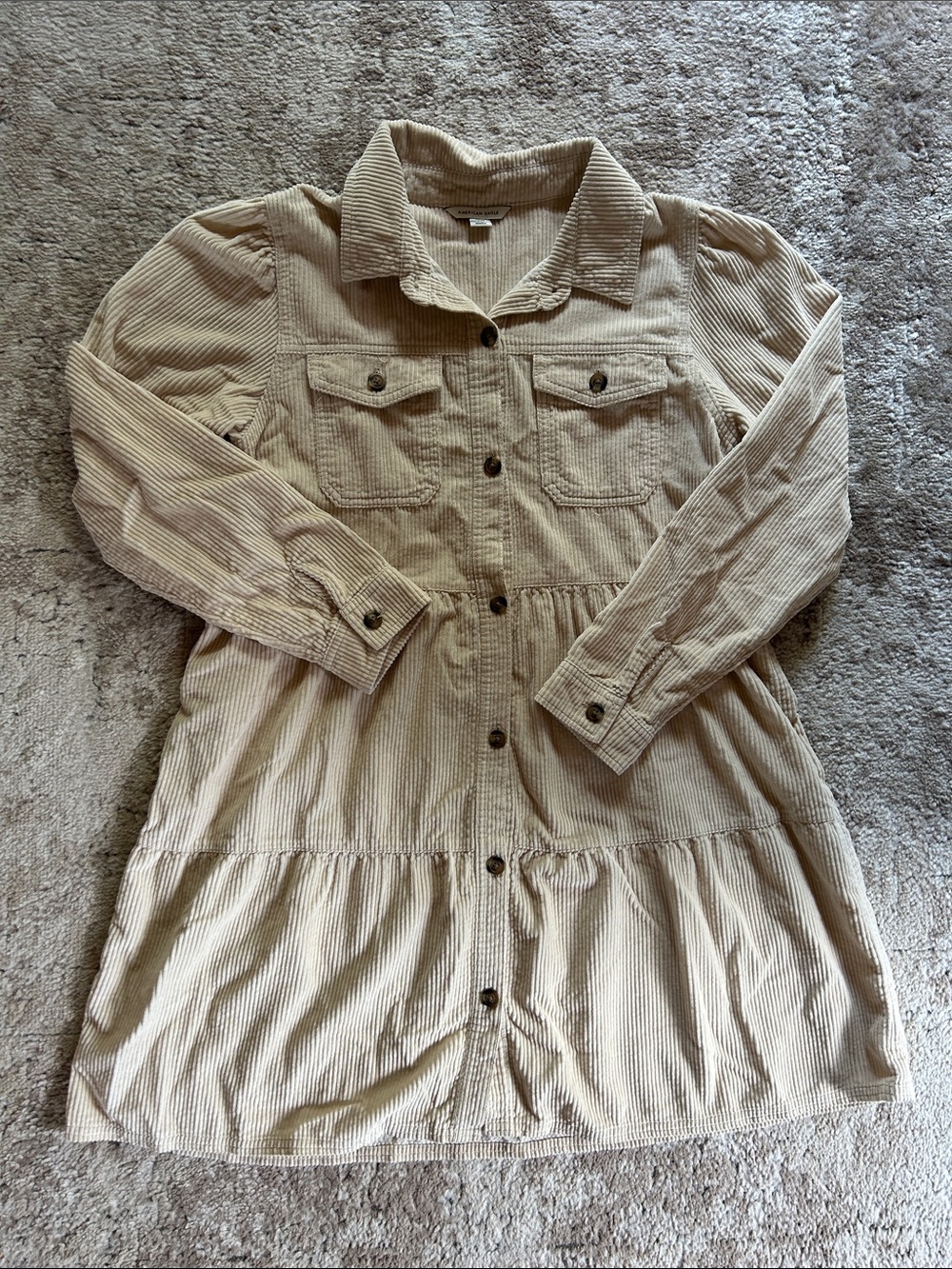 🎃NWOT American Eagle Button Up Corduroy Babydoll Dress